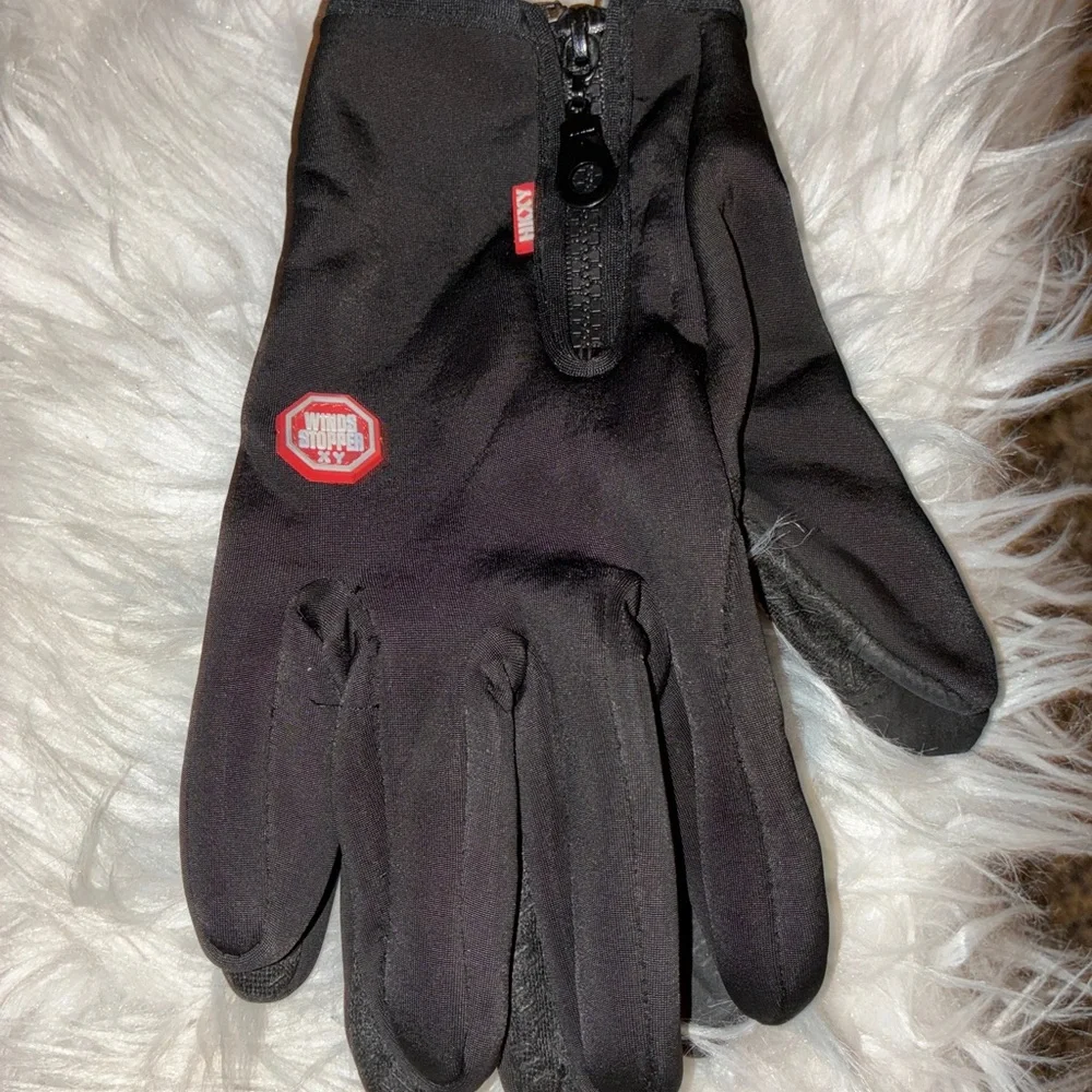 Hkxy Windstopper Gloves Winter Gloves‎ For Men Women, Touch Black Gloves